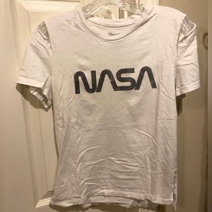 NASA white tee, size small by Recycled Karma